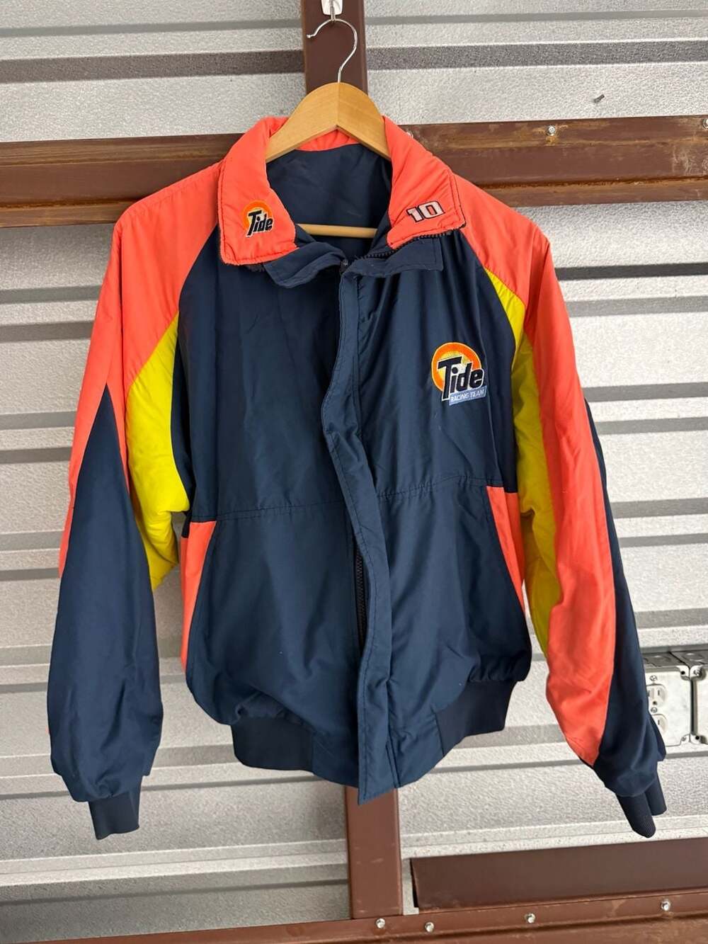 Vintage Osterman NASCAR Tide Racing Team #10 Reversible Jacket Size Large